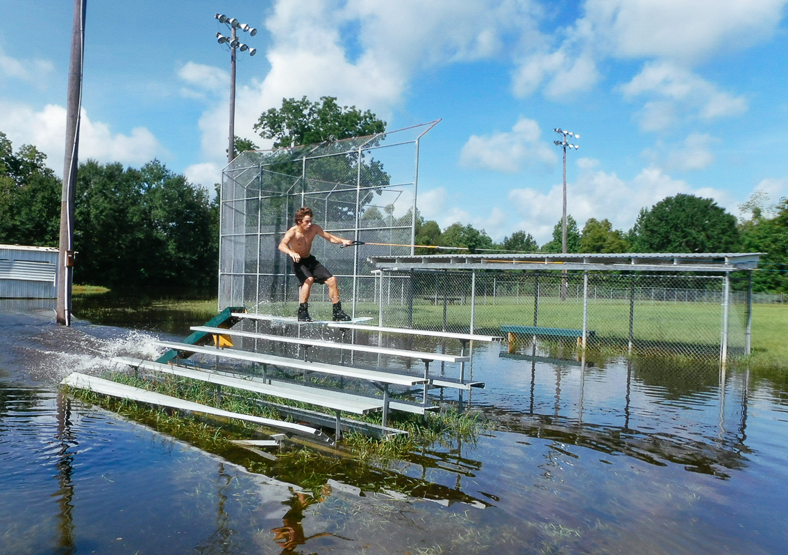 Bleacher sliding with Nick Padgnett // photo: Bellaire